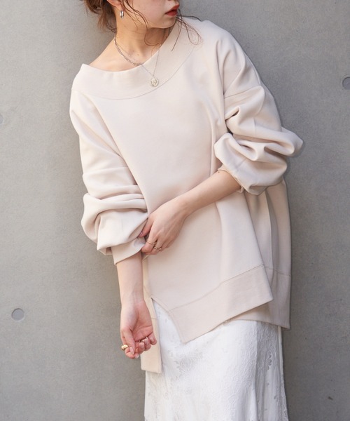 Chico（チコ）の「ダンボールオフショルルーズスウェット（スウェット・レディース・ブラック/ミント/ライトベージュ/ホワイト・FREE）」の15枚目の写真