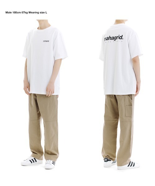 MAHAGRID(マハグリッド)の「『mahagrid/マハグリッド』ORIGIN LOGO TEE/オリジンロゴ 半袖Tシャツ(Tシャツ/カットソー・レディース・ネイビー/ブラック/ブルー/ベージュ/ホワイト/グリーン/ライトブルー/チャコールグレー・L/S/M/XL)」の9枚目の写真