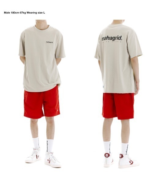MAHAGRID(マハグリッド)の「『mahagrid/マハグリッド』ORIGIN LOGO TEE/オリジンロゴ 半袖Tシャツ(Tシャツ/カットソー・レディース・ネイビー/ブラック/ブルー/ベージュ/ホワイト/グリーン/ライトブルー/チャコールグレー・L/S/M/XL)」の10枚目の写真