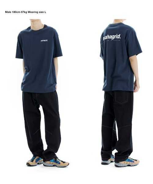 MAHAGRID(マハグリッド)の「『mahagrid/マハグリッド』ORIGIN LOGO TEE/オリジンロゴ 半袖Tシャツ(Tシャツ/カットソー・レディース・ネイビー/ブラック/ブルー/ベージュ/ホワイト/グリーン/ライトブルー/チャコールグレー・L/S/M/XL)」の12枚目の写真