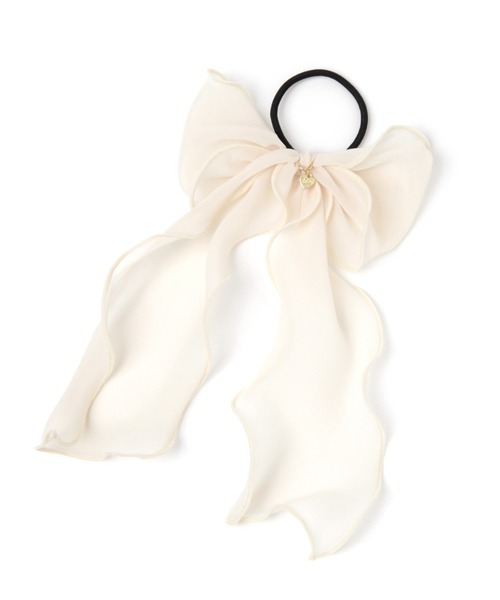 repipi armario(レピピ アルマリオ)の「シフォンリボンヘアゴム(ヘアゴム・キッズ・パープル/ホワイト/ブラック/サックスブルー/ホワイト系その他/ブラウン・FREE)」の3枚目の写真