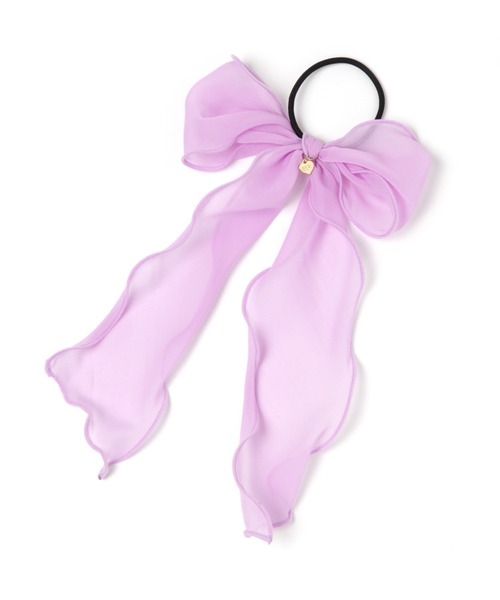 repipi armario(レピピ アルマリオ)の「シフォンリボンヘアゴム(ヘアゴム・キッズ・パープル/ホワイト/ブラック/サックスブルー/ホワイト系その他/ブラウン・FREE)」の6枚目の写真