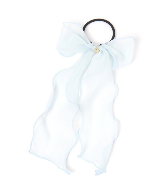 repipi armario(レピピ アルマリオ)の「シフォンリボンヘアゴム(ヘアゴム・キッズ・パープル/ホワイト/ブラック/サックスブルー/ホワイト系その他/ブラウン・FREE)」の1枚目の写真