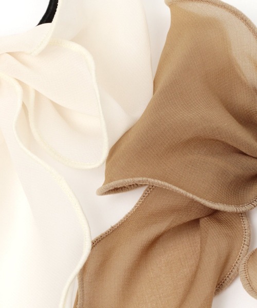 repipi armario(レピピ アルマリオ)の「シフォンリボンヘアゴム(ヘアゴム・キッズ・パープル/ホワイト/ブラック/サックスブルー/ホワイト系その他/ブラウン・FREE)」の7枚目の写真