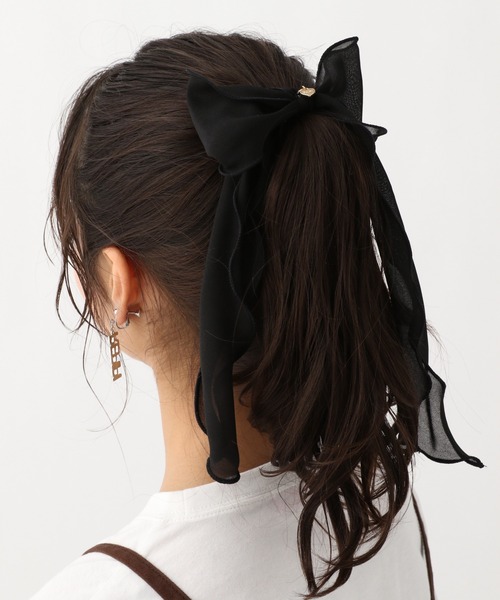 repipi armario(レピピ アルマリオ)の「シフォンリボンヘアゴム(ヘアゴム・キッズ・パープル/ホワイト/ブラック/サックスブルー/ホワイト系その他/ブラウン・FREE)」の14枚目の写真