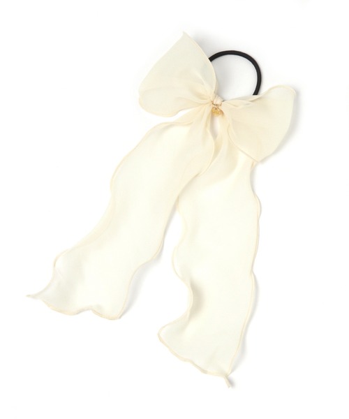 repipi armario(レピピ アルマリオ)の「シフォンリボンヘアゴム(ヘアゴム・キッズ・パープル/ホワイト/ブラック/サックスブルー/ホワイト系その他/ブラウン・FREE)」の16枚目の写真