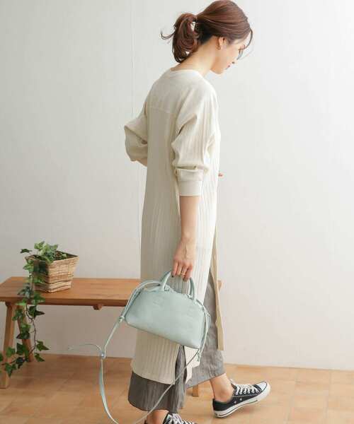 URBAN RESEARCH DOORS（アーバンリサーチドアーズ）の「ロングカットソーカーディガン（カーディガン/ボレロ・レディース・ブラック/オフホワイト/モカ・ONE）」の10枚目の写真