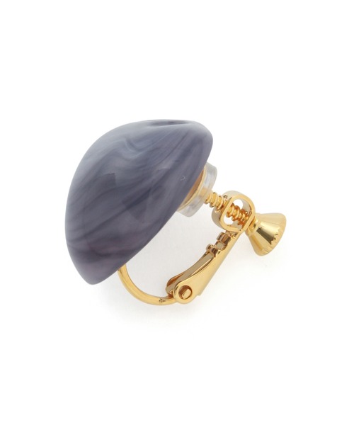 SALON adam et rope'（サロン アダム エ ロペ）の「トラアングルカボションイヤリング（イヤリング・レディース・オフホワイト/カーキ/ブルー系その他4・FREE）」の5枚目の写真