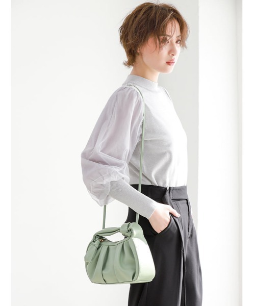 fifth（フィフス）の「チュールボリュームスリーブプルオーバー（ニット/セーター・レディース・ホワイト/ネイビー/グレー・MEDIUM）」の17枚目の写真