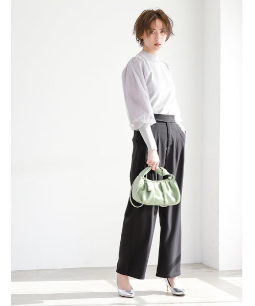 fifth（フィフス）の「チュールボリュームスリーブプルオーバー（ニット/セーター・レディース・ホワイト/ネイビー/グレー・MEDIUM）」の20枚目の写真