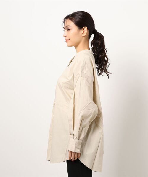 MATCH&more(マッチアンドモア)の「ブロードバックリボンシャツ(シャツ/ブラウス・レディース・オフホワイト/パープル/ベージュ・FREE)」の5枚目の写真