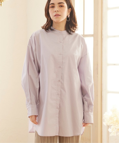 MATCH&more(マッチアンドモア)の「ブロードバックリボンシャツ(シャツ/ブラウス・レディース・オフホワイト/パープル/ベージュ・FREE)」の3枚目の写真