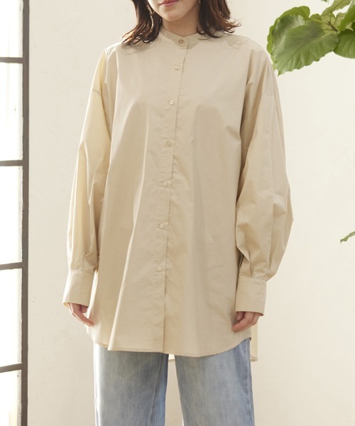 MATCH&more(マッチアンドモア)の「ブロードバックリボンシャツ(シャツ/ブラウス・レディース・オフホワイト/パープル/ベージュ・FREE)」の9枚目の写真