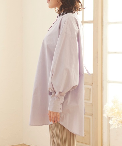 MATCH&more(マッチアンドモア)の「ブロードバックリボンシャツ(シャツ/ブラウス・レディース・オフホワイト/パープル/ベージュ・FREE)」の16枚目の写真