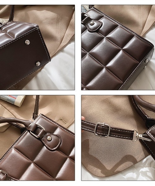 yuue' ( wear )（ユーイ）の「2way スクエアショルダーバッグ / ハンドバッグ（ショルダーバッグ・レディース・ブラック/ブラウン/ベージュ・FREE）」の13枚目の写真