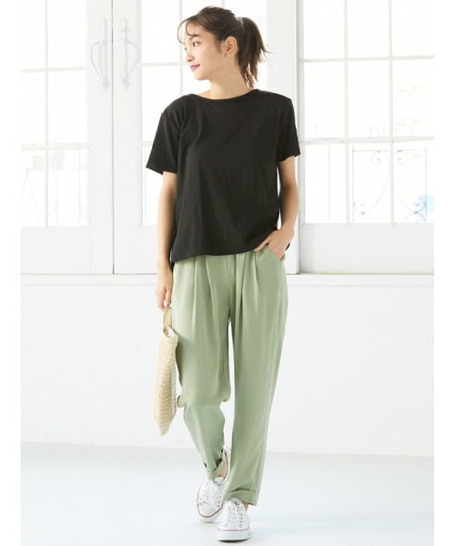 fifth(フィフス)の「フロントツータックストレートパンツ(その他パンツ・レディース・ネイビー/グレー/グリーン・MEDIUM)」の3枚目の写真