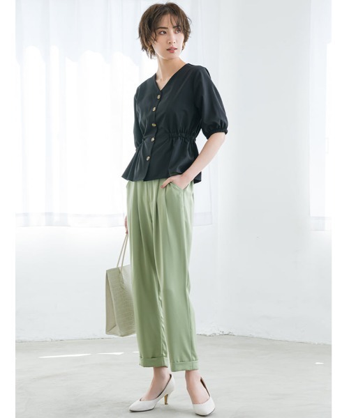 fifth(フィフス)の「フロントツータックストレートパンツ(その他パンツ・レディース・ネイビー/グレー/グリーン・MEDIUM)」の6枚目の写真