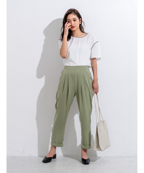 fifth(フィフス)の「フロントツータックストレートパンツ(その他パンツ・レディース・ネイビー/グレー/グリーン・MEDIUM)」の4枚目の写真