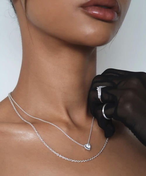 ネックレス　PANDORA Pandora Moments スタッディド チェーン シルバー ネックレス