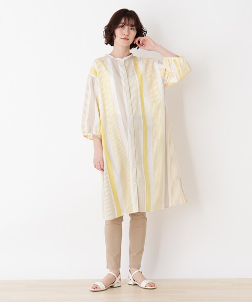 ひんやりドビーストライプaラインワンピース ワンピース Shoo La Rue シューラルー のファッション通販 Zozotown