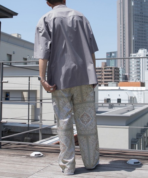 kutir（クティール）の「スナップボタンバンドカラーシャツ（シャツ/ブラウス・メンズ・ライトブルー/オフホワイト/ダークパープル・MEDIUM/LARGE）」の5枚目の写真