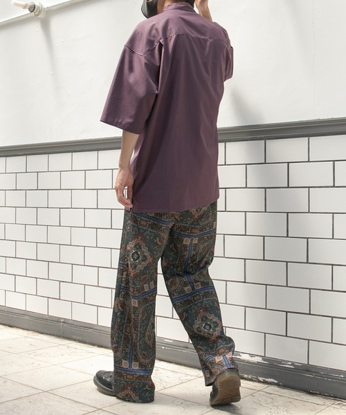 kutir（クティール）の「スナップボタンバンドカラーシャツ（シャツ/ブラウス・メンズ・ライトブルー/オフホワイト/ダークパープル・MEDIUM/LARGE）」の19枚目の写真