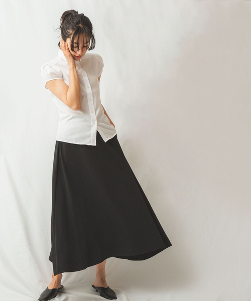 NARACAMICIE(ナラカミーチェ)の「オックスベーシック半袖シャツ(シャツ/ブラウス・レディース・ホワイト・SMALL/MEDIUM/LARGE/XX-LARGE/XXX-LARGE/X-LARGE)」の12枚目の写真