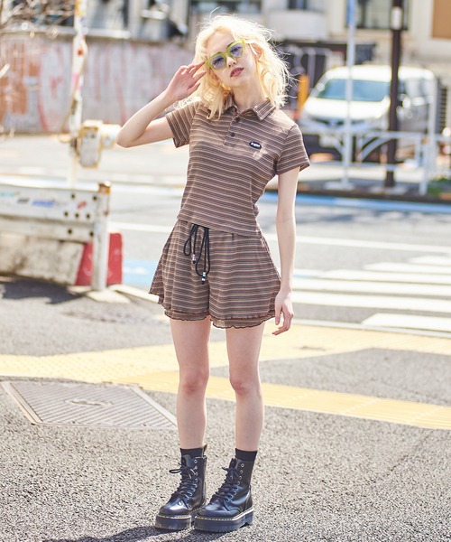 X-girl(エックスガール)の「CLEAR FRAME SUNGLASSES(サングラス・レディース・ブラウン/グリーン・ONE SIZE)」の13枚目の写真