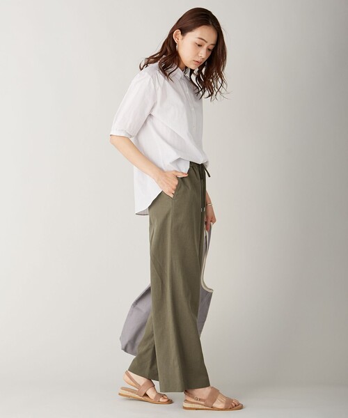 J.PRESS(ジェイプレス)の「【洗える】BEZ 空羽ストライプⅢ ブラウス(シャツ/ブラウス・レディース・ライトグレー系1/ネイビー系1/ピンク系1・11/9)」の4枚目の写真