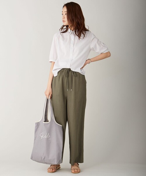 J.PRESS(ジェイプレス)の「【洗える】BEZ 空羽ストライプⅢ ブラウス(シャツ/ブラウス・レディース・ライトグレー系1/ネイビー系1/ピンク系1・11/9)」の5枚目の写真