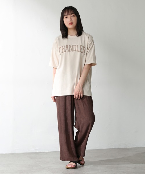 Honeys（ハニーズ）の「カレッジプリントＴシャツ（Tシャツ/カットソー・レディース・ベージュ/ブラウン/スミクロ/ブルー系その他/ピンク系その他/アイボリー・LL/S/M/L）」の13枚目の写真