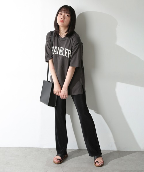 Honeys（ハニーズ）の「カレッジプリントＴシャツ（Tシャツ/カットソー・レディース・ベージュ/ブラウン/スミクロ/ブルー系その他/ピンク系その他/アイボリー・LL/S/M/L）」の10枚目の写真