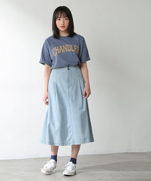 Honeys（ハニーズ）の「カレッジプリントＴシャツ（Tシャツ/カットソー・レディース・ベージュ/ブラウン/スミクロ/ブルー系その他/ピンク系その他/アイボリー・LL/S/M/L）」の7枚目の写真