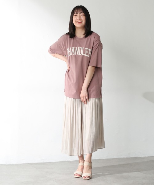 Honeys（ハニーズ）の「カレッジプリントＴシャツ（Tシャツ/カットソー・レディース・ベージュ/ブラウン/スミクロ/ブルー系その他/ピンク系その他/アイボリー・LL/S/M/L）」の17枚目の写真