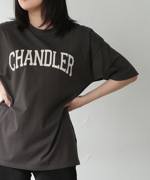 Honeys（ハニーズ）の「カレッジプリントＴシャツ（Tシャツ/カットソー・レディース・ベージュ/ブラウン/スミクロ/ブルー系その他/ピンク系その他/アイボリー・LL/S/M/L）」の9枚目の写真