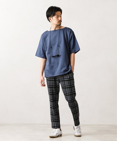 MANUAL ALPHABET（マニュアル アルファベット）の「MANUAL ALPHABET ボートネックワイドカットソー（Tシャツ/カットソー・メンズ・ホワイト/アイボリー/キャメル/クリアブルー・MEDIUM/LARGE）」の8枚目の写真