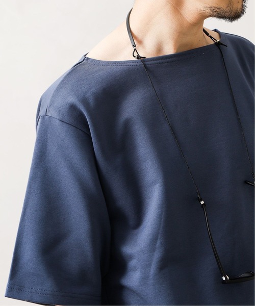 MANUAL ALPHABET（マニュアル アルファベット）の「MANUAL ALPHABET ボートネックワイドカットソー（Tシャツ/カットソー・メンズ・ホワイト/アイボリー/キャメル/クリアブルー・MEDIUM/LARGE）」の14枚目の写真