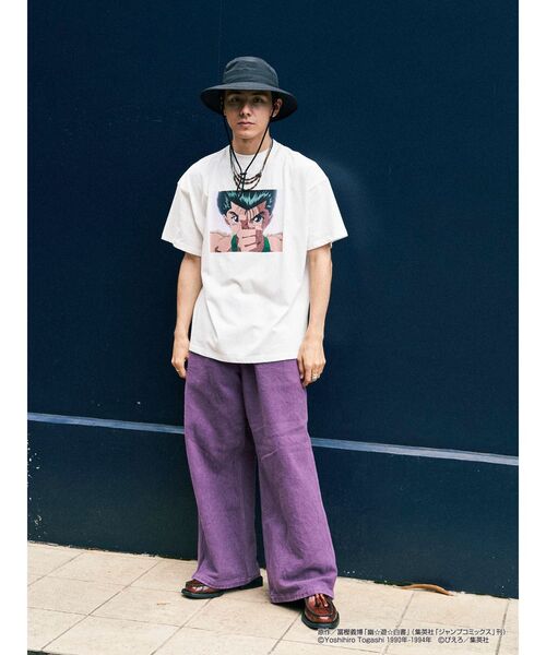 jouetie(ジュエティ)の「『幽☆遊☆白書』浦飯幽助 BIG Tシャツ【ユニセックス】(Tシャツ/カットソー・レディース・オフホワイト/ブラック/グリーン・MEDIUM)」の19枚目の写真