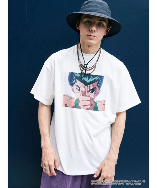 jouetie(ジュエティ)の「『幽☆遊☆白書』浦飯幽助 BIG Tシャツ【ユニセックス】(Tシャツ/カットソー・レディース・オフホワイト/ブラック/グリーン・MEDIUM)」の17枚目の写真