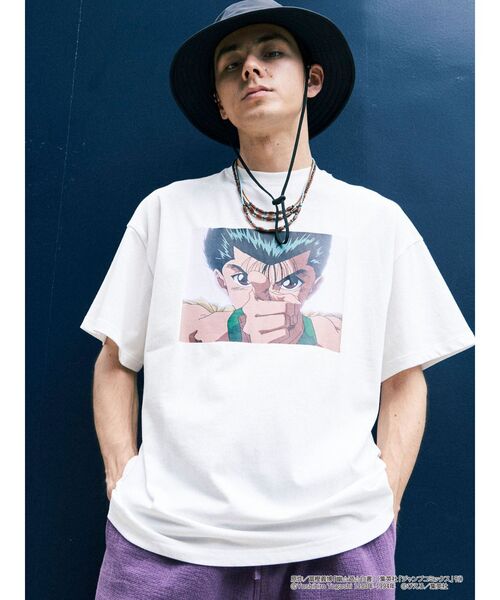 jouetie(ジュエティ)の「『幽☆遊☆白書』浦飯幽助 BIG Tシャツ【ユニセックス】(Tシャツ/カットソー・レディース・オフホワイト/ブラック/グリーン・MEDIUM)」の15枚目の写真