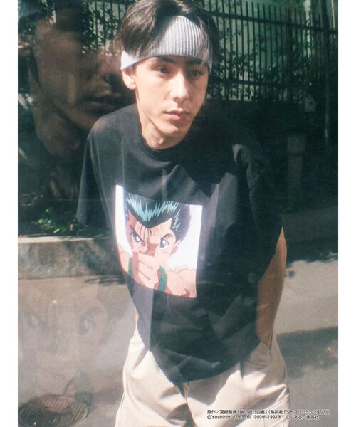 jouetie(ジュエティ)の「『幽☆遊☆白書』浦飯幽助 BIG Tシャツ【ユニセックス】(Tシャツ/カットソー・レディース・オフホワイト/ブラック/グリーン・MEDIUM)」の20枚目の写真