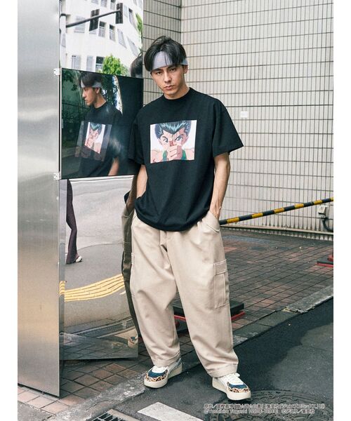 jouetie(ジュエティ)の「『幽☆遊☆白書』浦飯幽助 BIG Tシャツ【ユニセックス】(Tシャツ/カットソー・レディース・オフホワイト/ブラック/グリーン・MEDIUM)」の16枚目の写真