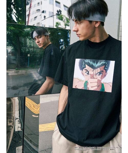 jouetie(ジュエティ)の「『幽☆遊☆白書』浦飯幽助 BIG Tシャツ【ユニセックス】(Tシャツ/カットソー・レディース・オフホワイト/ブラック/グリーン・MEDIUM)」の12枚目の写真