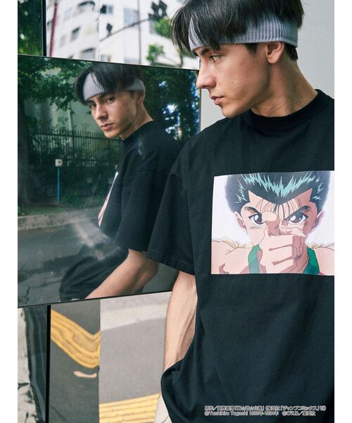 jouetie(ジュエティ)の「『幽☆遊☆白書』浦飯幽助 BIG Tシャツ【ユニセックス】(Tシャツ/カットソー・レディース・オフホワイト/ブラック/グリーン・MEDIUM)」の10枚目の写真