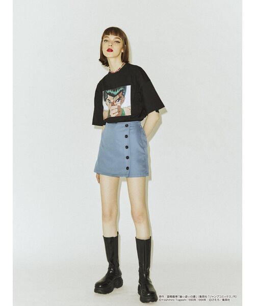 jouetie(ジュエティ)の「『幽☆遊☆白書』浦飯幽助 BIG Tシャツ【ユニセックス】(Tシャツ/カットソー・レディース・オフホワイト/ブラック/グリーン・MEDIUM)」の21枚目の写真