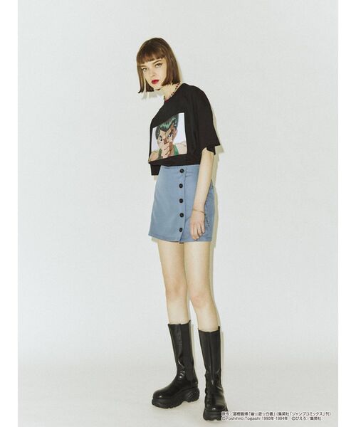 jouetie(ジュエティ)の「『幽☆遊☆白書』浦飯幽助 BIG Tシャツ【ユニセックス】(Tシャツ/カットソー・レディース・オフホワイト/ブラック/グリーン・MEDIUM)」の22枚目の写真