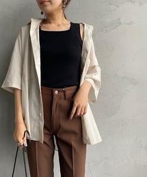 [Jf Ready Made/ジェイエフレディメイド] スクエアネック ニットタンク