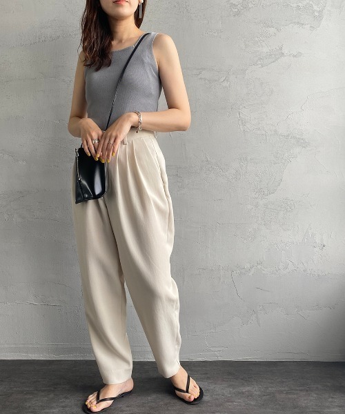 JF Ready Made（ジェイエフレディメイド）の「[Jf Ready Made/ジェイエフレディメイド] スクエアネック ニットタンク（ニット/セーター・レディース・ブラック/ベージュ/グレー/グリーン/ピンク・F）」の11枚目の写真