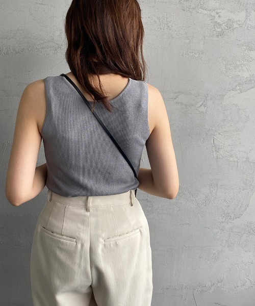 JF Ready Made（ジェイエフレディメイド）の「[Jf Ready Made/ジェイエフレディメイド] スクエアネック ニットタンク（ニット/セーター・レディース・ブラック/ベージュ/グレー/グリーン/ピンク・F）」の13枚目の写真