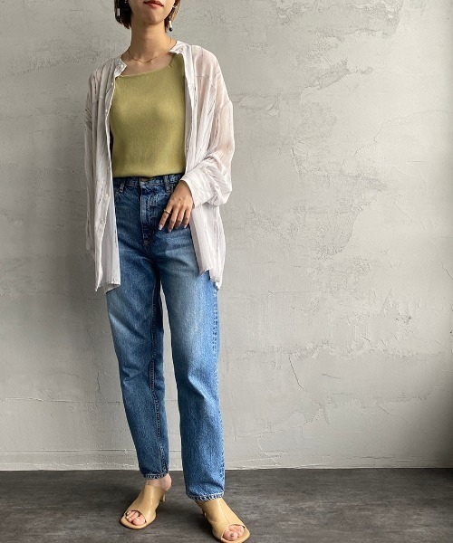 JF Ready Made（ジェイエフレディメイド）の「[Jf Ready Made/ジェイエフレディメイド] スクエアネック ニットタンク（ニット/セーター・レディース・ブラック/ベージュ/グレー/グリーン/ピンク・F）」の8枚目の写真